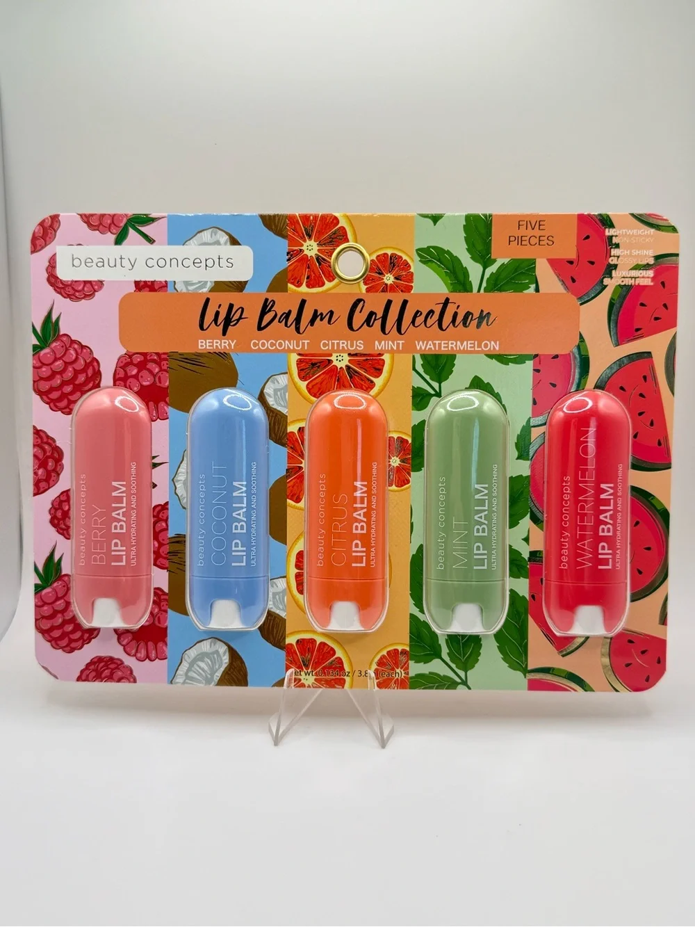 Summer Fun Beauty Concepts Lip Balm Collection 5-Piece Set